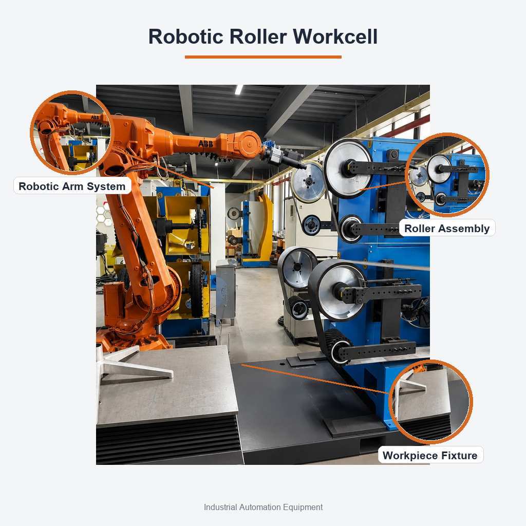 Automatic Robotic Buffing Machine For Welded Stainless Steel Office Chair Bases