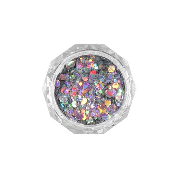 MSDS Certified Chunky Glitter Sequins for Nail Art Decoration in Pink Color Bulk