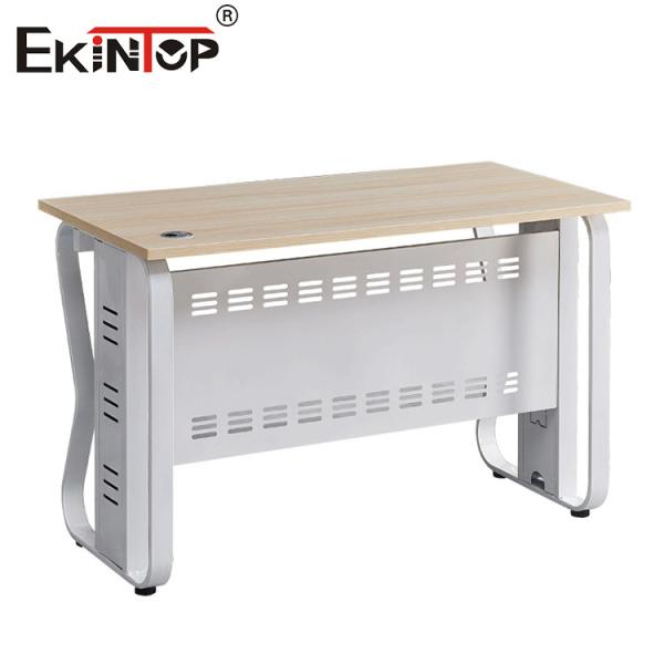 Tableau de bureau de style classique de haute qualité cadre métallique haut en chêne massif