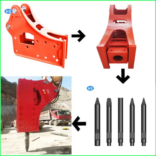 Backhoe Hydraulic Jack Hammer 350 BPM - 700 BPM Excavator Mounted Jackhammer