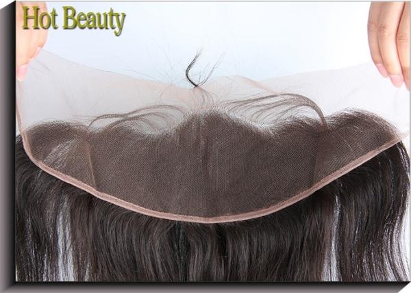 Natural Black Top Closure Straight Hair Ear to Ear Lace Frontal Human Hair Material