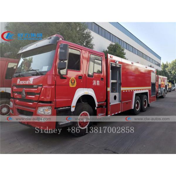 380HP HOWO 6x4 Fire Pumper Truck With Water And Foam Tank