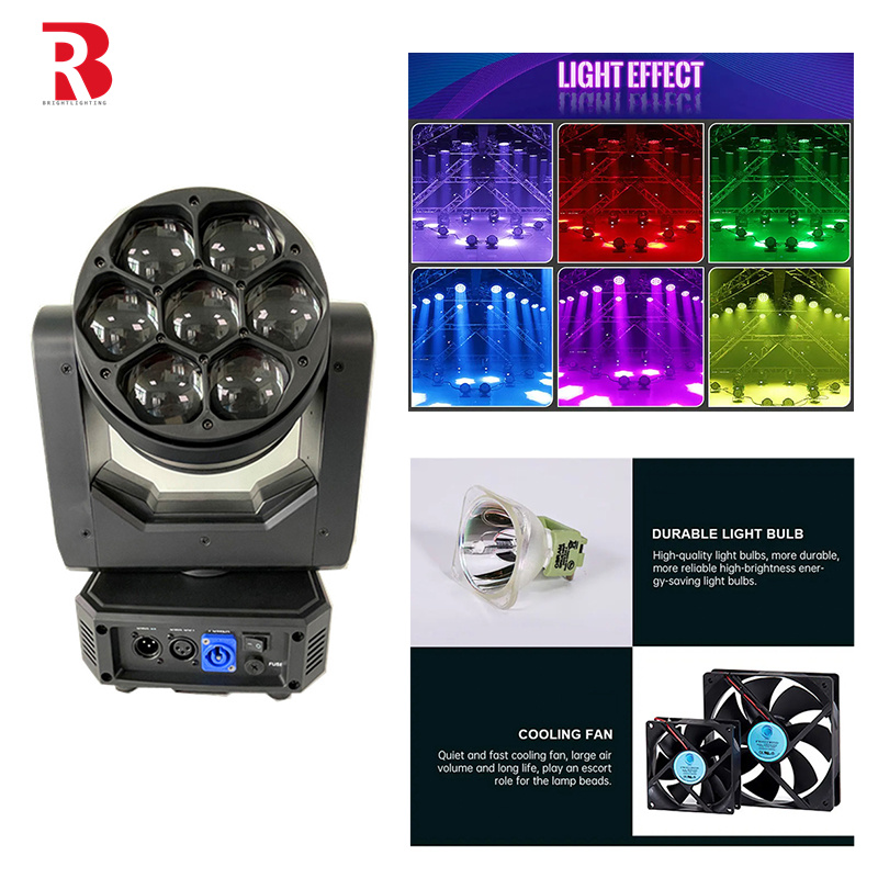 Led Beam Mini LED Moving Head 7pcs 40W RGBW 4 в 1 светодиоды