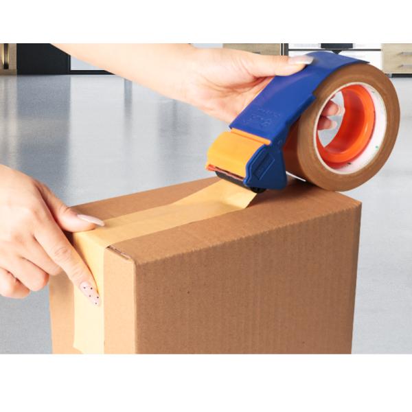 Water Activated Kraft Paper Tape 50mmx75m/150m Eco Friendly Single Sided Adhesive Brown Paper Packing Tape