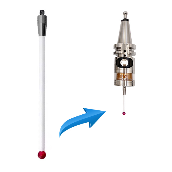 Makinopc Ceramic Straight Styli for Machine Tool Touch Probes to Ensure Maximum
