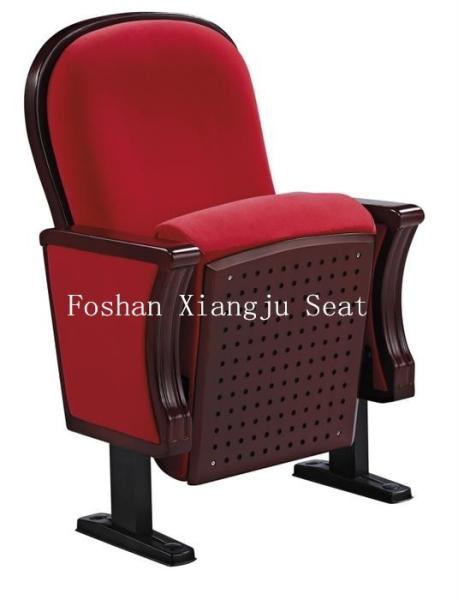 PU Foam Wooden Lecture Hall Chairs Cold Rolled Steel Feet For Audience Seating