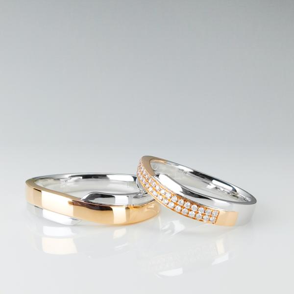 Beautiful Lines Shining Bright Man19 18k Gold Diamond Ring