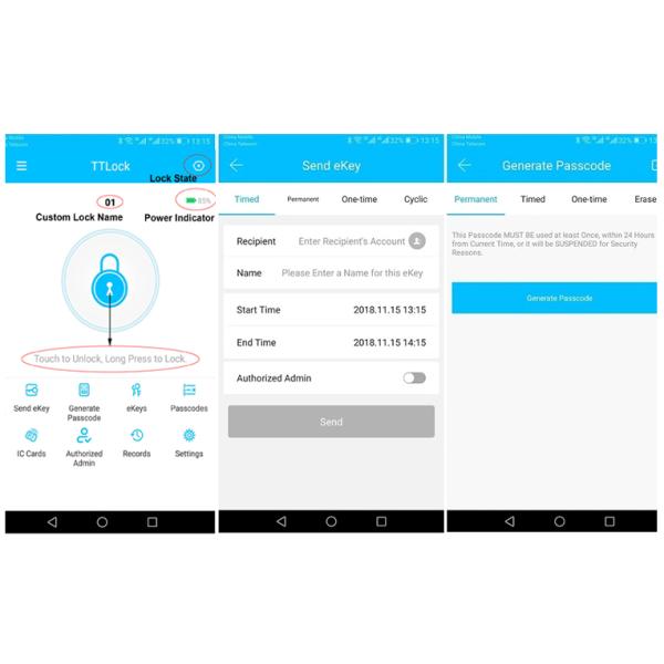 Замок кнопочной панели замка 4xAA Bluetooth комбинации ODM Wifi