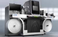 Máquina de impressão automática de estampagem e barnizamento de folhas de etiquetas digitais