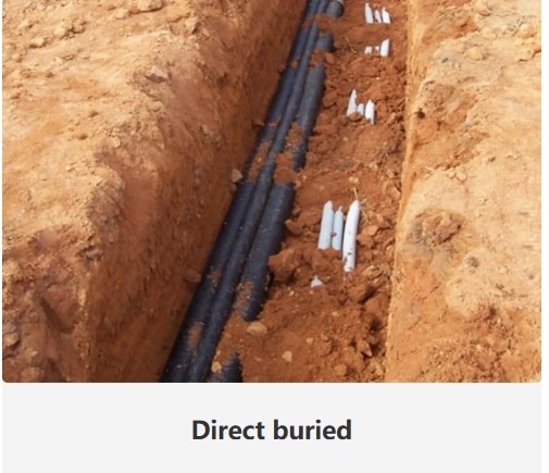 Direct Buried Fiber Optic Cable GYTA53 with SZ Stranded Loose Tube and Steel Tape Armored for 2-144 Cores