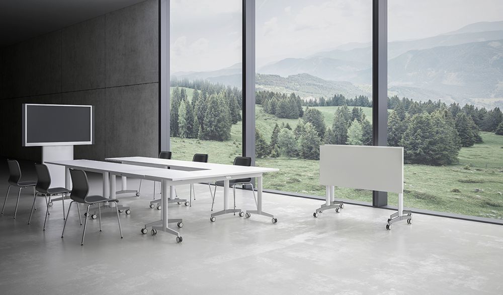 Stackable Flip Top Training Tables 1.2m 1.4m 1.5m 1.8m Flip Top Conference Room Tables