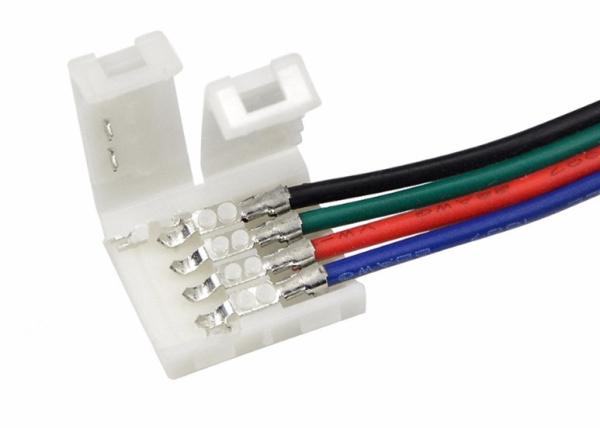 Single Colour Flexible LED Strip Connector 2 Contact Strip To Wire 4 Pins