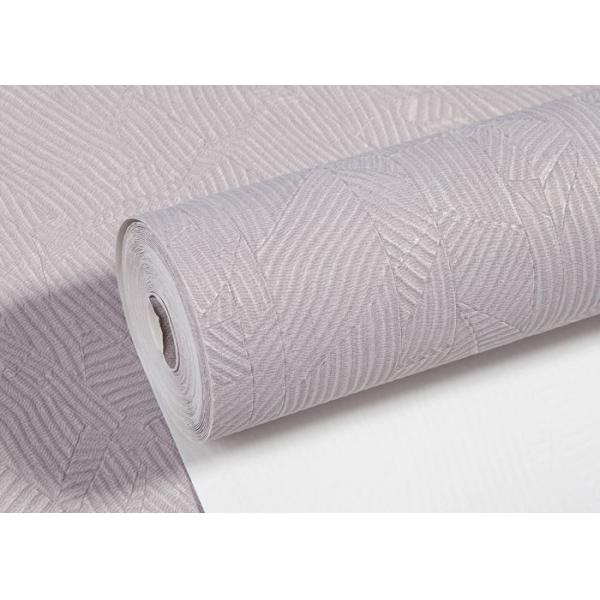 Deep Embossed Grey Washable Vinyl Wallcovering / Wallpaper Moisture - Proof