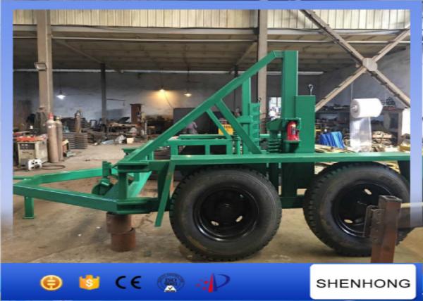 4 Tyre Underground Cable Installation Tool Cable Drum Carrier 12 Ton Load Capacity