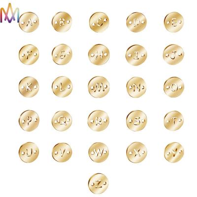 encantos de 8.5mm 26Pcs A-Z Stainless Steel Letter para a joia