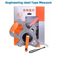 30M 50M 100M Retractable Metric Tape Open Reel Long Steel Tape Measure Measuring Ruler Woodworking Construction Site Surveying
