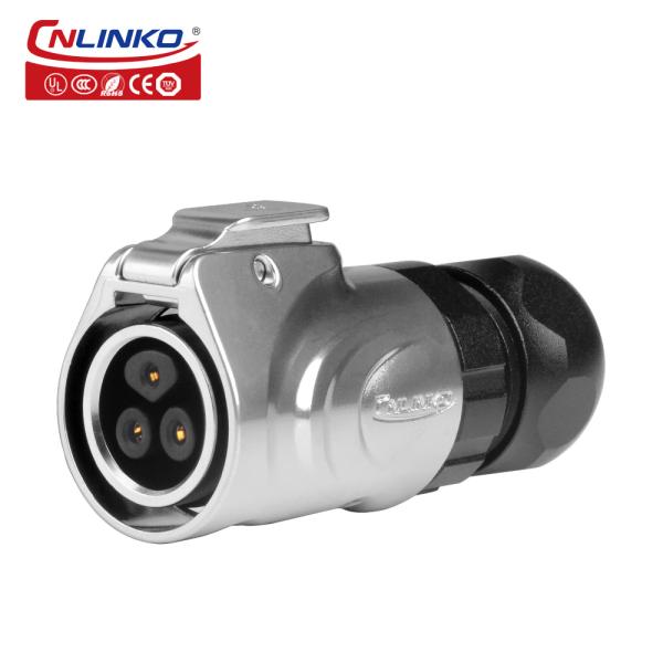 Cnlinko LP-16-3 Pin Metal Wiring Screw Circular Waterproof Aviation Plug Connector