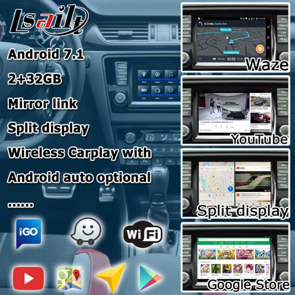 Интерфейс быстрое Bluetooth автомобиля андроида USB цифров Skoda с контролем майны ADAS