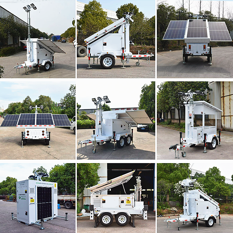 Cheap Affordable Solar Light Tower Large Scale Infrastructure Projects Mobile Solar Light Tower