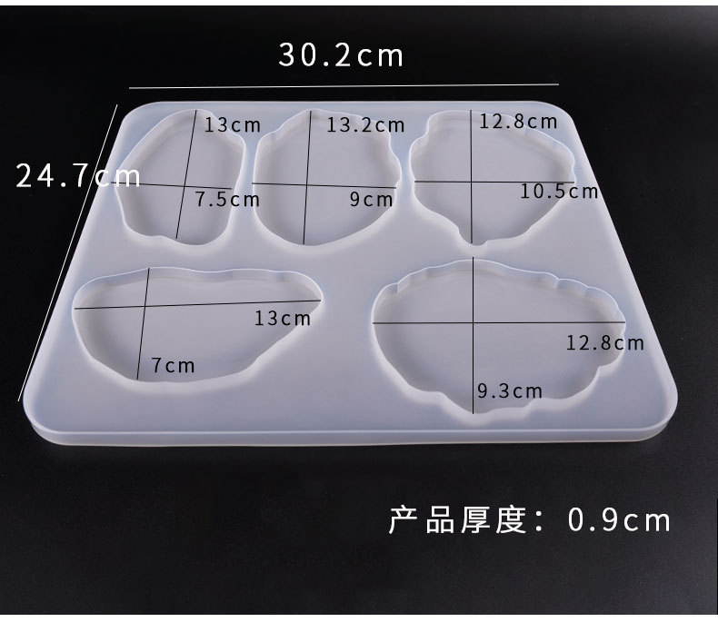 DIY crystal dropper mold, large swing table mold, coaster set, multi specification base, teacup pad, silicone mold