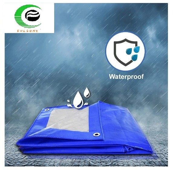 Blue / Silver Light Duty Tarpaulin Waterproof 85-120GSM