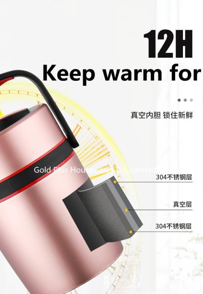 2.2L School students thermos hot food stainless steel insulated vacuum thermal flask food Jar lunch box