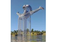 Figura de aço inoxidável fonte da decoração 316 exteriores modernos da escultura