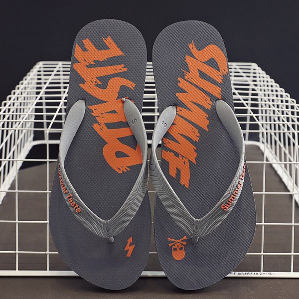 Sandales de plage d'été pour hommes avec motifs antidérapants en forme de grains de riz