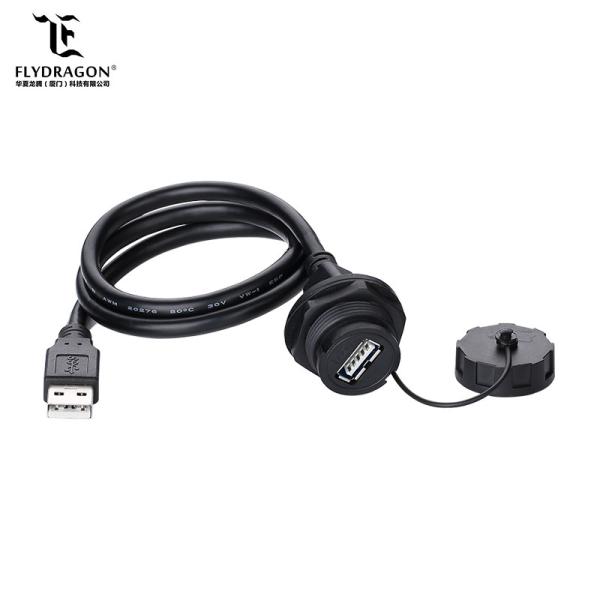 Customize Length Wire Soldering USB 2.0/3.0 Female Panel Mount Waterproof Connector