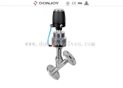 Pneumatic Piston Valves / PN16 Flange Angle Seat Valve with control head