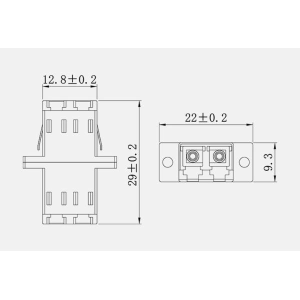 RoHS Duplex Fiber Adapter Fiber Coupler LC APC SM MM DX  SX