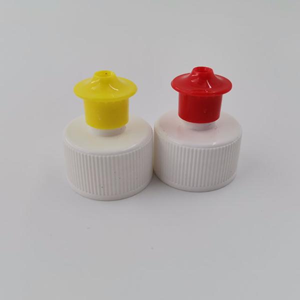 Screw Pull Push Sports 28mm Plastic Bottle Caps For Shampoo Bottle