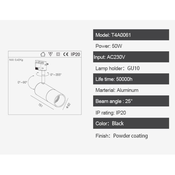 Anti - glare LED Track Lights GU10 Spotlight Loft Industrial Retro Lighting Clothing Shoes Store Down Light
