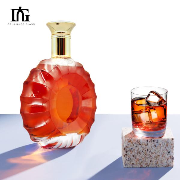 Glass Collar Material CORK Sealing Type Bottle for Craft Distilleries 500ml 700ml 750ml