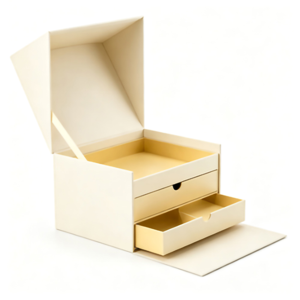 Multi Layer Custom Rigid Drawer Boxes For Cosmetic Packaging Sets