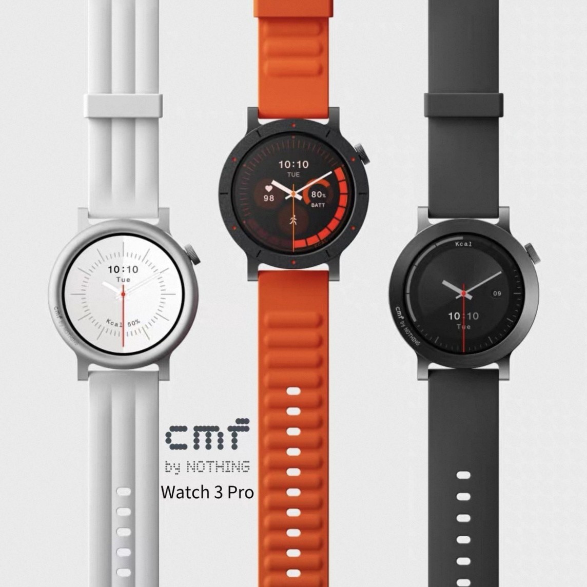 CMF Watch 3 Pro Smart Watch 1.43-inch AMOLED Silicone GPS BT Calling Heart Rate Tracking 130+ Sports Modes Fitness Tracker