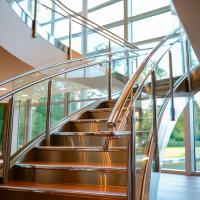 Satin-Finished Stainless Steel Handrails for Luxury Apartments