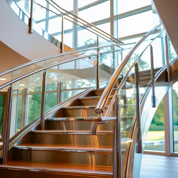 Satin-Finished Stainless Steel Handrails for Luxury Apartments