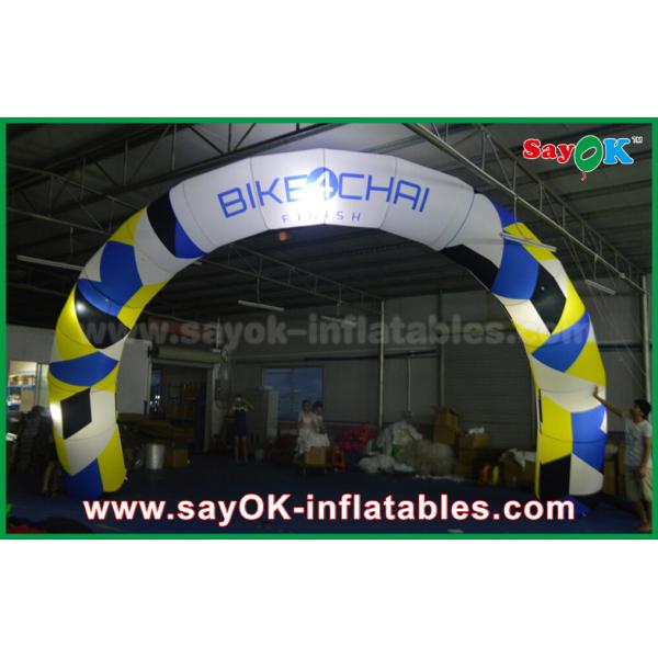 Halloween Archway Inflatable Oxford Cloth Advertising Inflatable Finish Line Arch  / Archway White With Led Light