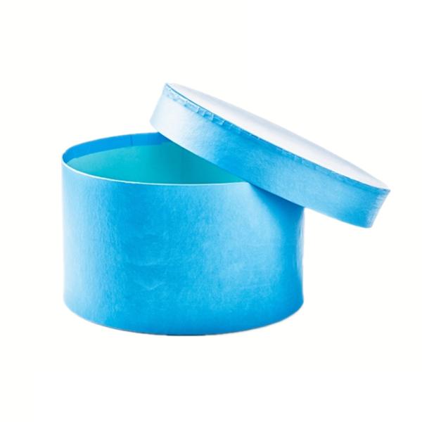 Custom Cardboard Tube Packaging Blue Color Matte Finish Round Cylinder Gift Pack