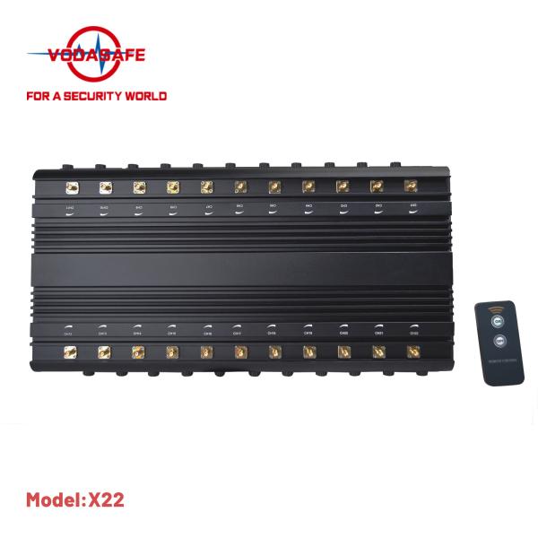 80m Stationary Cell Signal Disruptor GSM 3G 4G 5G Mobile Phone 22 Bands 46w