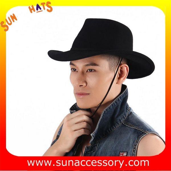 2050374 Sun Accessory customized  winter wool felt fashion style cowboy  hats  ,unisex hats and caps wholesaling