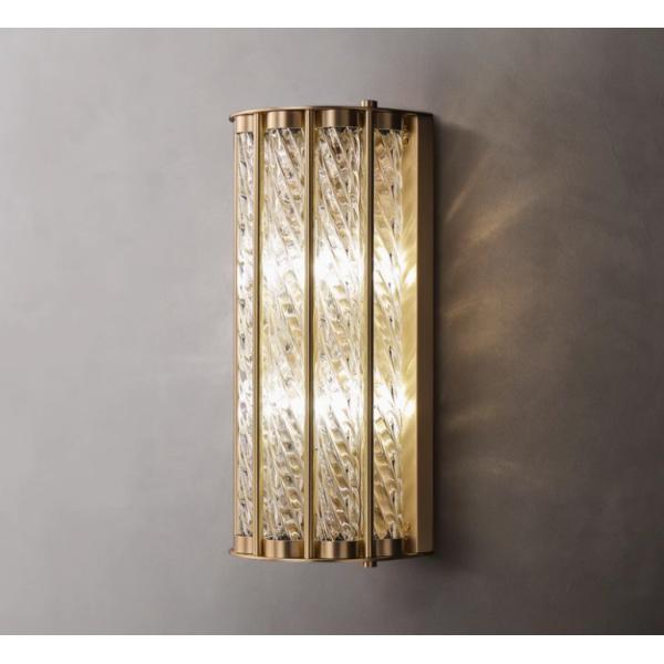 All-copper light luxury living room atmospheric wall lamp modern simple high-end hotel lobby corridor aisle background wall lamp