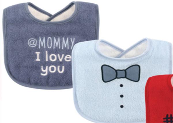 Extra Soft Newborn Baby Dribble Bibs , Baby Eating Bib Cotton Poly Terry Fabric