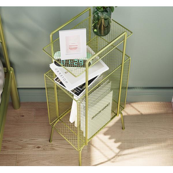 Bedside Waterproof 32x23x70cm Steel Book Rack Floor Standing