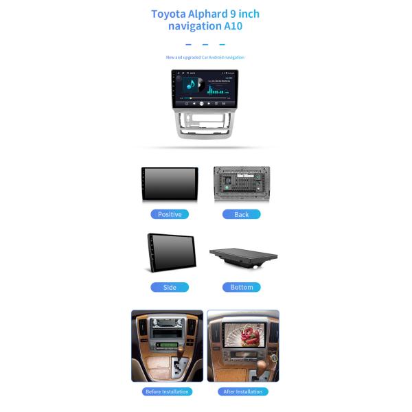 Ядр 8 9 дюймов для навигации автомобиля Тойота Alphard A10 4G Wifi Carplay GPS Bluetooth