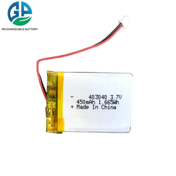 Перезаряжаемая батарея KC 403040 Ли-ионная батарея 3.7V 1.665wh Липо 450mAh