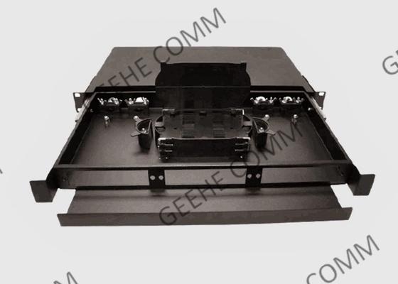 1 RU 12 Port Singlemode LC-UPC Rack Mount Patch And Splice Panel 900um Pigtails