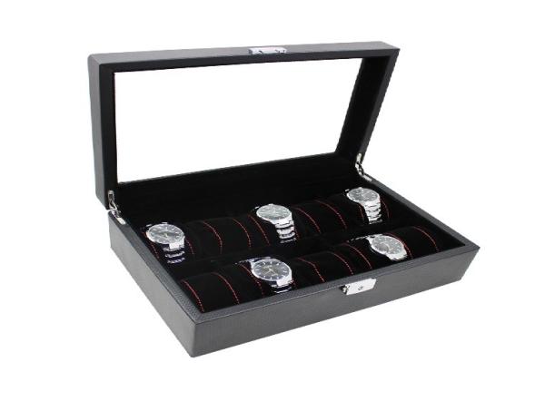 Leather Bulk Watch Gift Box High-End Large Capacity 12 Grids Vintage