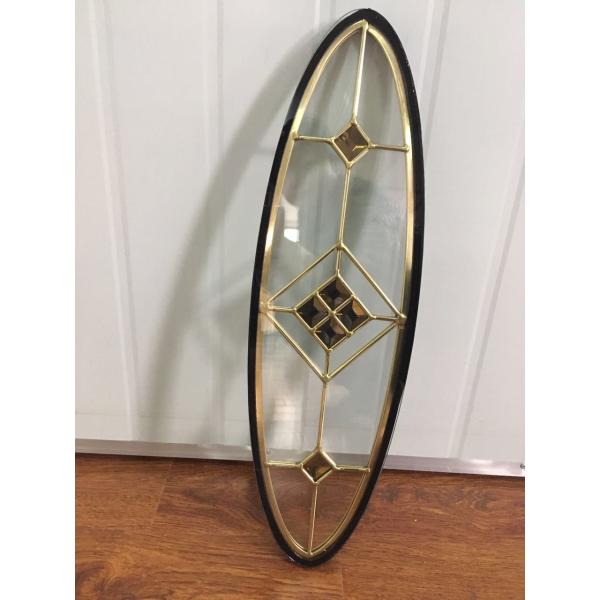Custom Brass Decorative Door Glass , Clear Solid Glass Decorative Panels